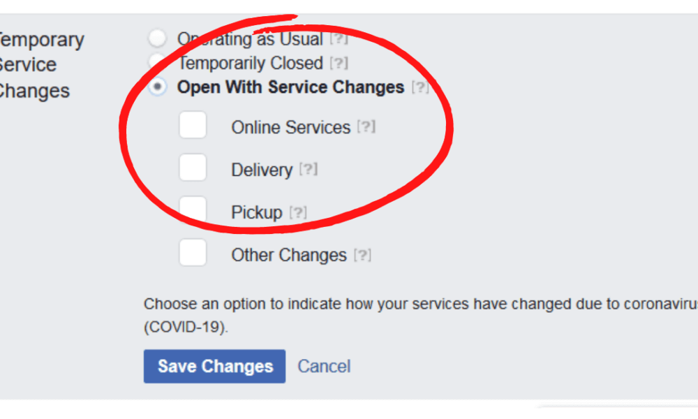 Facebook Open With Changes Setting